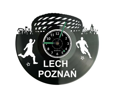Lech Poznań Stadion Zegar Ścienny Płyta Winylowa Nowoczesny Dekoracyjny Na Prezent Urodziny