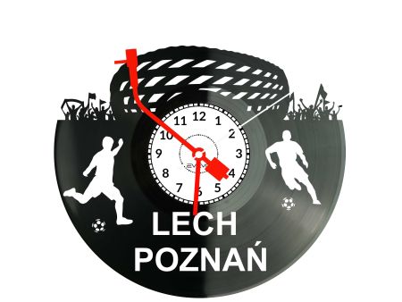 Lech Poznań Stadion Zegar Ścienny Płyta Winylowa Nowoczesny Dekoracyjny Na Prezent Urodziny