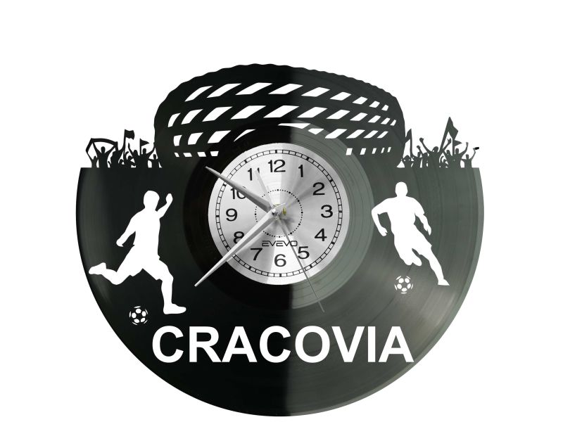 Cracovia Stadion Zegar Ścienny Płyta Winylowa