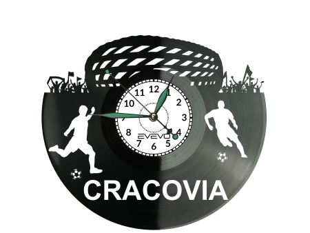Cracovia Stadion Zegar Ścienny Płyta Winylowa Nowoczesny Dekoracyjny Na Prezent Urodziny S0009
