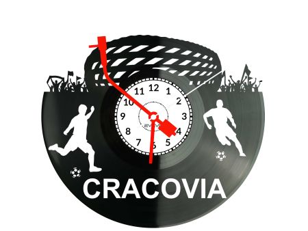 Cracovia Stadion Zegar Ścienny Płyta Winylowa Nowoczesny Dekoracyjny Na Prezent Urodziny S0009