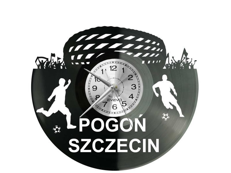 Pogoń Szczecin Zegar Ścienny Płyta Winylowa Nowoczesny Dekoracyjny Na Prezent Urodziny evevo.pl S0010