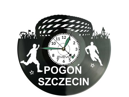 Pogoń Szczecin Zegar Ścienny Płyta Winylowa Nowoczesny Dekoracyjny Na Prezent Urodziny evevo.pl S0010