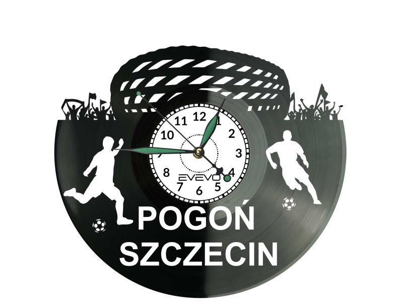 Pogoń Szczecin Zegar Ścienny Płyta Winylowa Nowoczesny Dekoracyjny Na Prezent Urodziny evevo.pl S0010