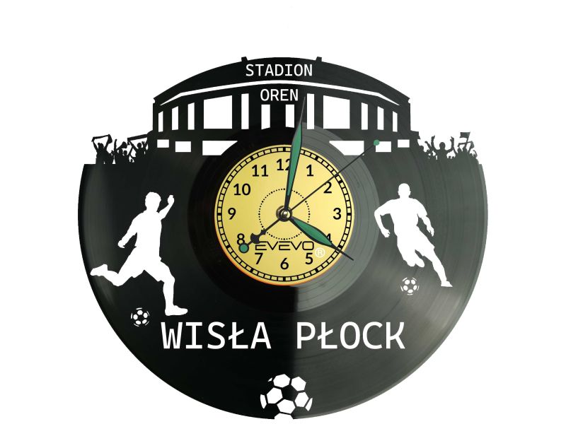 Zegar ścienny Wisła Płock z winylu! Wyjątkowa dekoracja stadionu i idealny prezent dla fana Nafciarzy