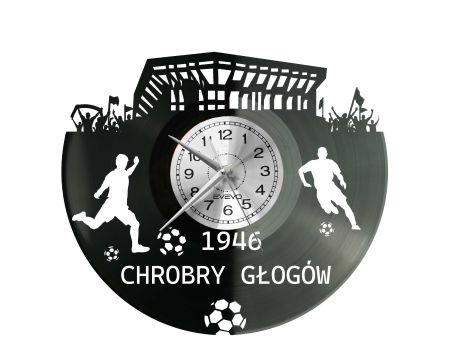 Chrobry Głogów Stadion Zegar Ścienny Płyta Winylowa Dla Fana Na Prezent Urodziny Dla Niej Dla Niego Upominek S0020