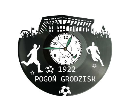 Pogoń Grodzisk Stadion Zegar Ścienny Płyta Winylowa Dla Fana Na Prezent Urodziny Dla Niej Dla Niego Upominek S0021