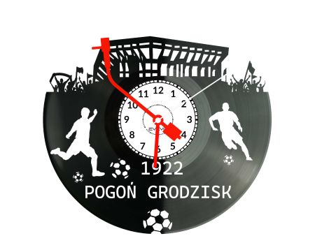 Pogoń Grodzisk Stadion Zegar Ścienny Płyta Winylowa Dla Fana Na Prezent Urodziny Dla Niej Dla Niego Upominek S0021