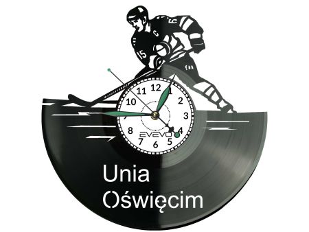 Unia Oświęcim Hokej Zegar Ścienny Płyta Winylowa Dla Fana Na Prezent Urodziny Dla Niej Dla Niego Upominek V0056