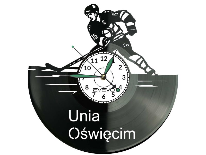Unia Oświęcim Hokej Zegar Ścienny Płyta Winylowa Dla Fana Na Prezent Urodziny Dla Niej Dla Niego Upominek V0056