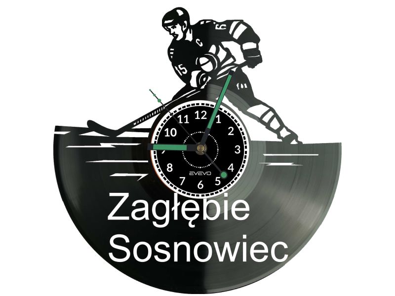 Zagłębie Sosnowiec Hokej Zegar Ścienny Płyta Winylowa Dla Fana Na Prezent Urodziny Dla Niej Dla Niego Upominek V0058