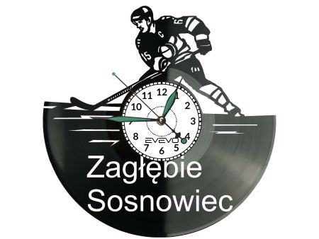 Zagłębie Sosnowiec Hokej Zegar Ścienny Płyta Winylowa Dla Fana Na Prezent Urodziny Dla Niej Dla Niego Upominek V0058