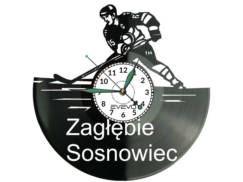 Zagłębie Sosnowiec Hokej Zegar Ścienny Płyta Winylowa Dla Fana Na Prezent Urodziny Dla Niej Dla Niego Upominek V0058