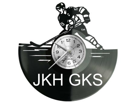 JKH GKS Hokej Zegar Ścienny Płyta Winylowa Dla Fana Na Prezent Urodziny Dla Niej Dla Niego Upominek V0060