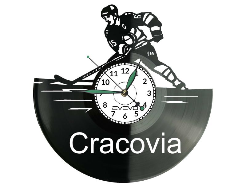 Cracovia Hokej Zegar Ścienny Płyta Winylowa Dla Fana Na Prezent Urodziny Dla Niej Dla Niego Upominek V0063