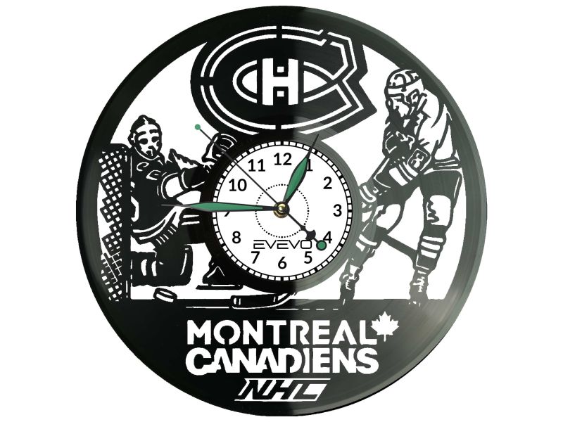 Montreal Canadiens NHL Hokej Zegar Ścienny Płyta Winylowa Dla Fana Na Prezent Urodziny Dla Niej Dla Niego Upominek V0066