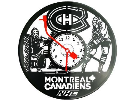 Montreal Canadiens NHL Hokej Zegar Ścienny Płyta Winylowa Dla Fana Na Prezent Urodziny Dla Niej Dla Niego Upominek V0066