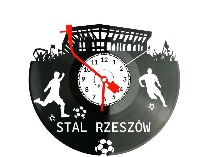 Stal Rzeszów Stadion Stadion Zegar Ścienny Płyta Winylowa Dla Fana Na Prezent Urodziny Dla Niej Dla Niego Upominek S0027
