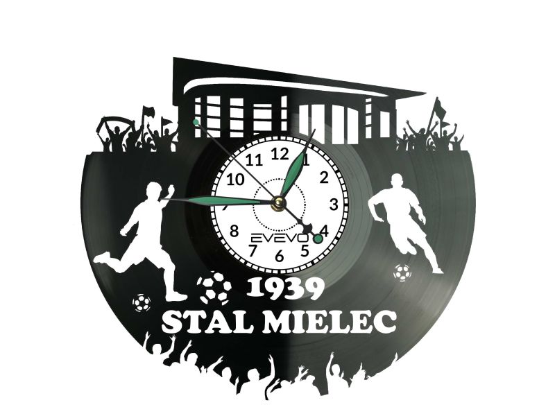 Stal Mielec Zegar Ścienny Płyta Winylowa Nowoczesny Dekoracyjny Na Prezent Urodziny S0032