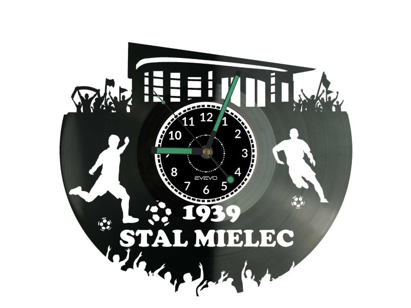Stal Mielec Zegar Ścienny Płyta Winylowa Nowoczesny Dekoracyjny Na Prezent Urodziny S0032