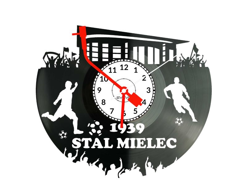 Stal Mielec Zegar Ścienny Płyta Winylowa Nowoczesny Dekoracyjny Na Prezent Urodziny S0032