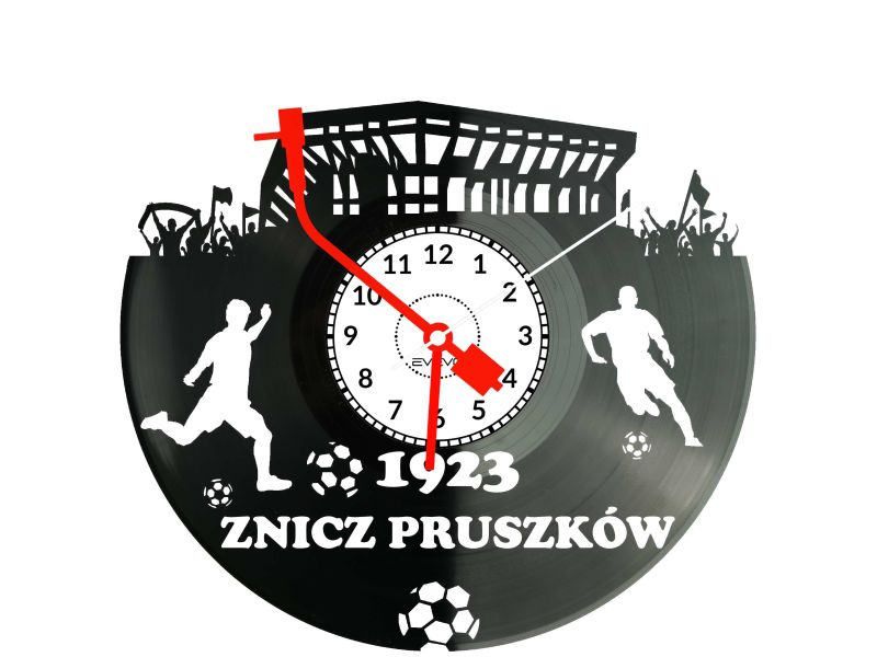 Znicz Pruszków Stadion Zegar Ścienny Płyta Winylowa Dla Fana Na Prezent Urodziny Dla Niej Dla Niego Upominek S0033