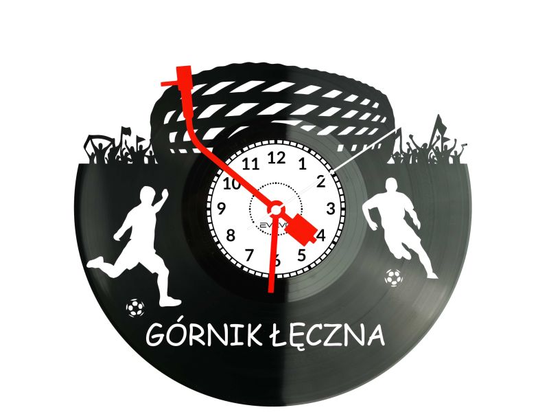 Górnik Łęczna Stadion Zegar Ścienny Płyta Winylowa Dla Fana Na Prezent Urodziny Dla Niej Dla Niego Upominek S0034