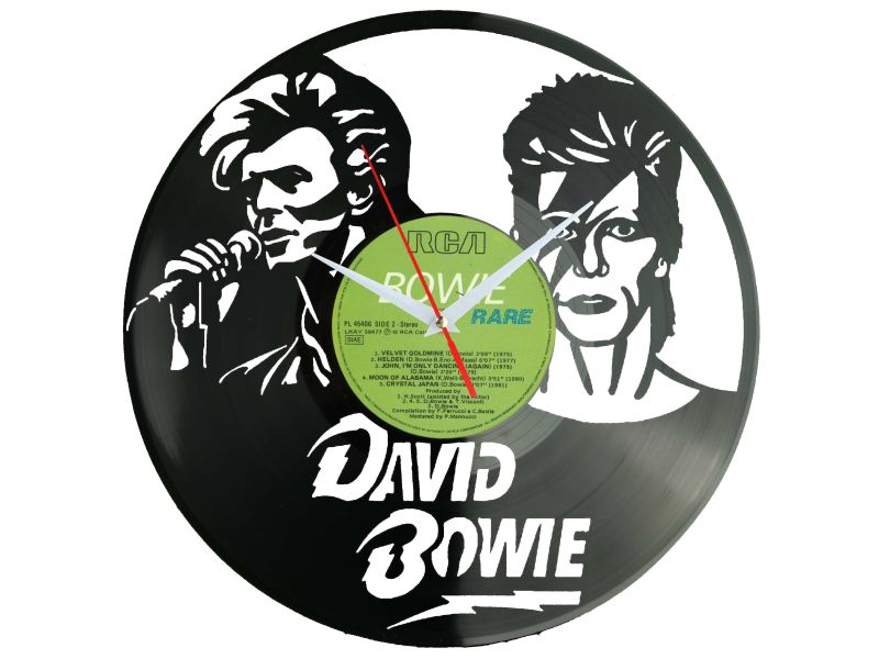 David Bowie zegar ścienny, David Bowie prezent, zegar z płyty winylowej, muzyka prezent, dekoracje retro, gadżety muzyczne