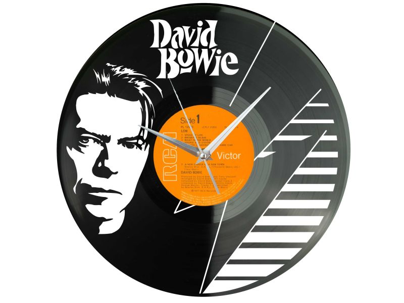 David Bowie Winyl Zegar Ścienny  Płyta Winylowa Unikalna Dekoracja Dla Fanów Muzyki Rockowej Popkultury EVEVO Z0003