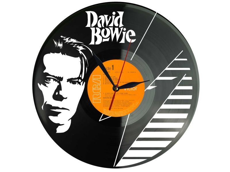David Bowie Winyl Zegar Ścienny  Płyta Winylowa Unikalna Dekoracja Dla Fanów Muzyki Rockowej Popkultury EVEVO Z0003