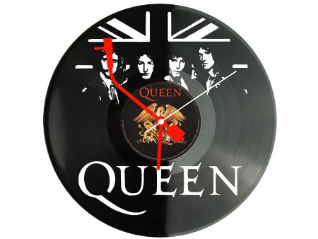 Queen Winyl Zegar Ścienny Płyta Winylowa Unikalna Dekoracja Dla Fanów Muzyki Rockowej I Popkultury EVEVO Z0007