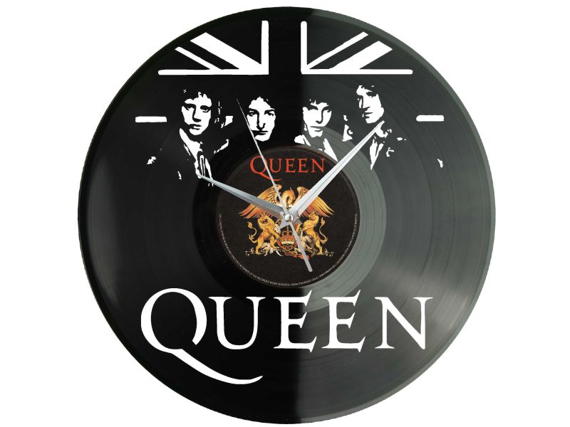 Queen Winyl Zegar Ścienny Płyta Winylowa Unikalna Dekoracja Dla Fanów Muzyki Rockowej I Popkultury EVEVO Z0007
