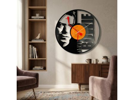 David Bowie Płyta Winylowa Zegar Ścienny Unikalna Dekoracja Dla Fanów Muzyki Rockowej I Popkultury EVEVO Z0006