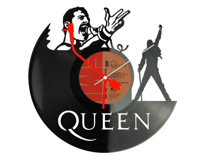 Queen Winyl Zegar Ścienny Płyta Winylowa Unikalna Dekoracja Dla Fanów Muzyki Rockowej I Popkultury EVEVO Z0011
