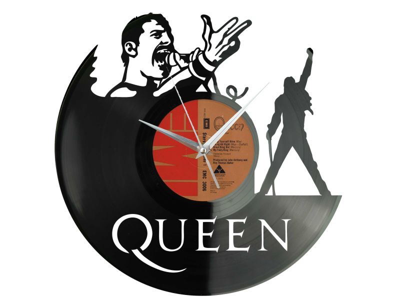 Queen Winyl Zegar Ścienny Płyta Winylowa Unikalna Dekoracja Dla Fanów Muzyki Rockowej I Popkultury EVEVO Z0011