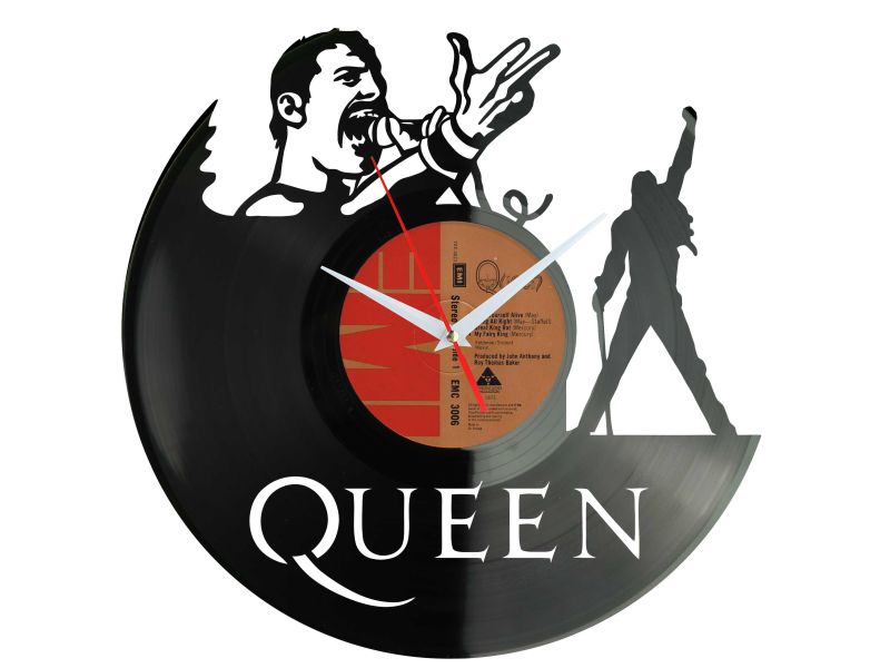 Queen Winyl Zegar Ścienny Płyta Winylowa Unikalna Dekoracja Dla Fanów Muzyki Rockowej I Popkultury EVEVO Z0011