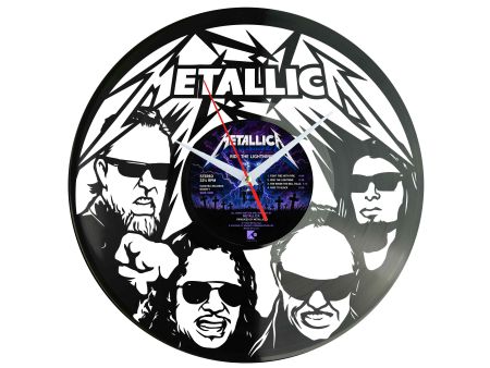 METALLICA ZEGAR ŚCIENNY DEKORACYJNY NOWOCZESNY PŁYTA WINYLOWA WINYL NA PREZENT EVEVO EVEVO.PL W0733