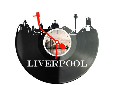 Zegar Liverpool Miasto Anglia Zegar Ścienny Płyta Winylowa Prezent Upominek Urodziny Dla Niej Dla Niego EVEVO evevo.pl W0012