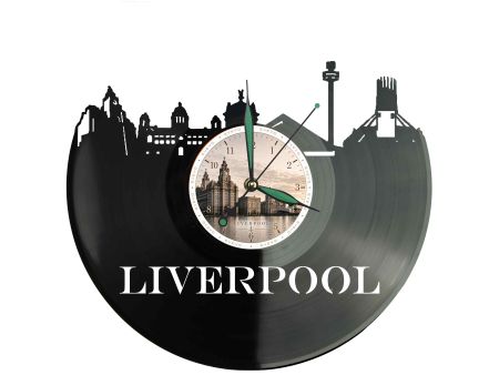 Zegar Liverpool Miasto Anglia Zegar Ścienny Płyta Winylowa Prezent Upominek Urodziny Dla Niej Dla Niego EVEVO evevo.pl W0012