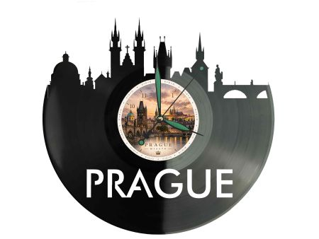 Zegar Praga Miasto Czechia Płyta Winylowa Prezent Upominek Urodziny Dla Niej Dla Niego EVEVO evevo.pl W0015