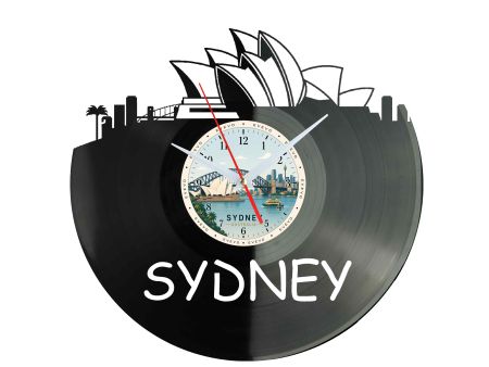 Zegar Sydney Miasto Australia Płyta Winylowa Prezent Upominek Urodziny Dla Niej Dla Niego EVEVO evevo.pl W0017