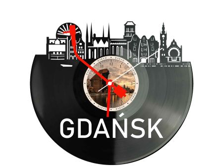 Zegar Gdańsk Miasto Polska Płyta Winylowa Prezent Upominek Urodziny Dla Niej Dla Niego EVEVO evevo.pl W0023