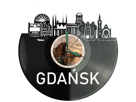 Zegar Gdańsk Miasto Polska Płyta Winylowa Prezent Upominek Urodziny Dla Niej Dla Niego EVEVO evevo.pl W0023