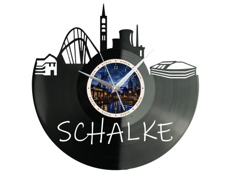 Zegar Schalke Miasto Niemcy Płyta Winylowa Prezent Upominek Urodziny Dla Niej Dla Niego EVEVO evevo.pl W0025