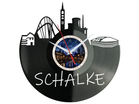Zegar Schalke Miasto Niemcy Płyta Winylowa Prezent Upominek Urodziny Dla Niej Dla Niego EVEVO evevo.pl W0025