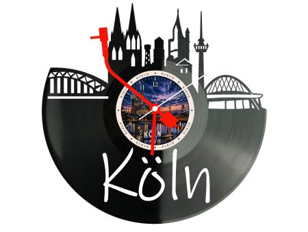 Zegar Köln Miasto Niemcy Płyta Winylowa Prezent Upominek Urodziny Dla Niej Dla Niego EVEVO evevo.pl W0026