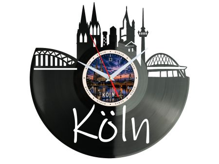 Zegar Köln Miasto Niemcy Płyta Winylowa Prezent Upominek Urodziny Dla Niej Dla Niego EVEVO evevo.pl W0026