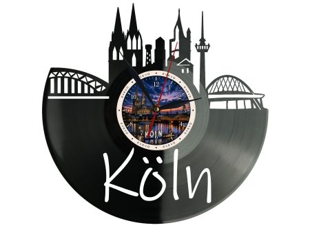 Zegar Köln Miasto Niemcy Płyta Winylowa Prezent Upominek Urodziny Dla Niej Dla Niego EVEVO evevo.pl W0026