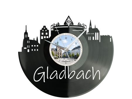 Zegar Gladbach Miasto Niemcy Płyta Winylowa Prezent Upominek Urodziny Dla Niej Dla Niego EVEVO evevo.pl W0027