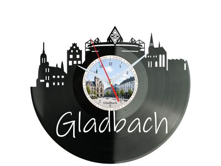 Zegar Gladbach Miasto Niemcy Płyta Winylowa Prezent Upominek Urodziny Dla Niej Dla Niego EVEVO evevo.pl W0027